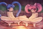  2girls bishoujo_senshi_sailor_moon chibi_usa feet long_hair looking_at_viewer lumineko masaki_sasami_jurai multiple_girls nipples nude one_eye_closed outdoors pink_hair pussy small_breasts spread_legs tagme tenchi_muyou! tongue tongue_out twintails uncensored water wet 