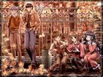  1600x1200 2girls 3boys autumn bench black_hair blue_eyes brown_hair card_captor_sakura child daidouji_tomoyo dress fence green_eyes highres kinomoto_sakura kinomoto_touya kodansha leaf leaves li_syaoran li_xiaolang male male_focus moonknives multiple_boys multiple_girls mutsuki_(moonknives) pants silver_hair sitting stockings thighhighs trash_can trashcan tsukishiro_yukito wallpaper 