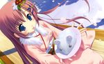  bunny da_capo da_capo_ii highres japanese_clothes kimono shirakawa_nanaka snow snow_bunny solo takoyaki_(roast) wallpaper 