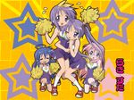  cheerleader hiiragi_kagami hiiragi_tsukasa izumi_konata lucky_star takara_miyuki 