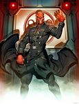  artist_name bald boots genzoman gun male_focus marvel red_skin red_skull skull solo teeth weapon yellow_eyes 