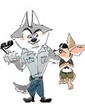  agent_classified anthro anthrofied blush canine crossover disney dreamworks fennec finnick fox madagascar male mammal north_wind size_difference the_penguins_of_madagascar zootopia 