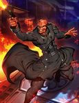  artist_name bald boots fire genzoman gun male_focus marvel red_skin red_skull skull solo teeth weapon yellow_eyes 