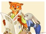  anthro canine chigico_u digital_media_(artwork) disney duo female fox fur judy_hopps lagomorph male mammal nick_wilde rabbit zootopia 