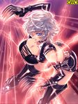  breasts claws large_breasts lightning omc silver_hair 