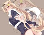  black_ribbon black_serafuku black_skirt blonde_hair blush breasts dutch_angle hair_flaps hair_ribbon heart heart-shaped_pupils kantai_collection long_hair looking_at_viewer medium_breasts mtu_(orewamuzituda) red_eyes remodel_(kantai_collection) ribbon scarf school_uniform serafuku simple_background sketch skirt solo sweat symbol-shaped_pupils tail tears wavy_mouth white_scarf yuudachi_(kantai_collection) 