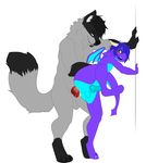  anal anthro balls blush canine cum dragon huskycoon keeko male male/male mammal open_mouth penis raoldar size 