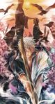  bad_id bad_pixiv_id bird blood blood_from_mouth blurry child crow dual_persona flower gintama hair_over_one_eye japanese_clothes lens_flare male_focus mizudama multiple_boys red_eyes sakata_gintoki sun sword torn_clothes weapon white_hair yoshida_shouyou younger 