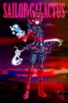  animalization bishoujo_senshi_sailor_moon boots cat cosplay drachea_rannak energy galactus genderswap genderswap_(mtf) helmet marvel miniskirt parody red_footwear sailor_collar sailor_senshi_costume silver_surfer skirt surfboard watermark 