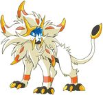  2016 alpha_channel ambiguous_gender black_fur blue_eyes blue_fur blue_nose blue_sclera claws feline feral fur lion mammal nude portugueselynx red_fur simple_background solgaleo solo toe_claws transparent_background white_fur yellow_claws 
