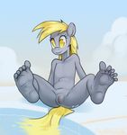  2016 ^toes anthro badrainbow barefoot clitoris derpy_hooves_(mlp) feet female foot_fetish friendship_is_magic hair hi_res humanoid_feet my_little_pony plantigrade ponytail pussy soles solo spread_legs spreading 