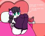  2019 animal_crossing anthro big_breasts bovid breasts caprine clothing digital_media_(artwork) domestic_sheep english_text female holidays leggings legwear lipstick looking_at_viewer makeup mammal mr.under muffy_(animal_crossing) nintendo open_mouth pastie sheep smile solo stockings text thick_thighs valentine&#039;s_day video_games wide_hips wool 