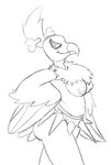  avian bird bone breasts clothing female glazed_(artist) mandibuzz nintendo pok&eacute;mon skirt solo video_games 