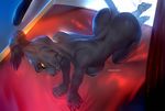  2016 amber_eyes anthro bed black_fur black_panther breasts feline female fur mammal nipples nude panther skygracer solo top_knot 