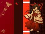  copyright_request hakama highres japanese_clothes long_sleeves miko red_hakama solo tabi tenmu_shinryuusai wallpaper 