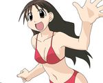  azumanga_daiou bare_arms bikini brown_hair non-web_source solo swimsuit tanizaki_yukari vector_trace waving 