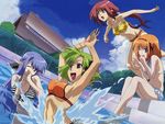  fuyou_kaede lisianthus megami nerine shigure_asa shuffle sia swimsuit 