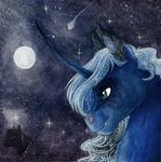  blue_eyes comet equine female friendship_is_magic hair horn horse luna68 mammal moon my_little_pony pony princess_luna_(mlp) sky solo star tagme teeth 