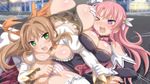  blonde_hair green_eyes pink_hair purple_eyes sakura_angels wanaca 