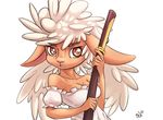  anthro caprine clothing echo_seed female mammal melee_weapon sheep solo sword weapon 