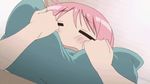  1girl animated animated_gif nonohara_yuzuko pillow yuyushiki 