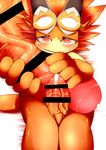  &lt;3 big_penis blush censored cum cum_on_penis dragon drum_(buddyfight) erection eyewear fingers future_card_buddyfight glans goggles hair hatake holding_penis horn hyper hyper_penis invalid_tag looking_at_viewer penis precum red_eyes red_hair sharp_teeth sitting size_difference smile sun_dragon_bal teeth thick_penis 