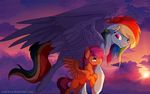  duo friendship_is_magic loukaina my_little_pony outside rainbow_dash_(mlp) scootaloo_(mlp) tagme 