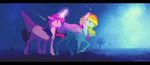  duo equine feral friendship_is_magic hooves horn loukaina mammal my_little_pony outside rainbow_dash_(mlp) tagme twilight_sparkle_(mlp) winged_unicorn wings 