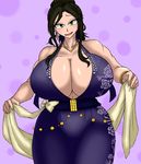  dress gigantic_breasts happy idolmaster_cinderella_girls mukai_takumi muscle tak111 