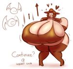  &lt;3 big_breasts breast_expansion breasts brown_fur brown_hair curly_q english_text female fur furret hair huge_breasts hyper hyper_breasts keijimatsu monster nintendo pok&eacute;mon pok&eacute;morph tan_fur text tongue tongue_out video_games 