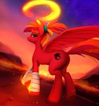  animated blue_eyes cosmic_view cutie_mark detailed_background equine feathered_wings feathers female feral fire fire_strike_(character) fur hair hooves horse looking_at_viewer mammal multicolored_hair my_little_pony night no_sound nude outside pegasus pony rodrigues404 sky solo star wings 