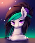  animated black_hair equine fan_character female feral fur green_hair hair horse looking_at_viewer mammal my_little_pony nighttide_star_(character) no_sound pink_eyes pony rodrigues404 shooting_star smile solo star white_fur 