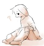  ? asriel_dreemurr butt clothing getting_dressed male olient pants simple_background sitting solo sweater undertale video_games 