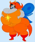  alien big_breasts boots breast_grab breast_squeeze breasts butt cleavage clothed clothing eyewear female footwear glasses hand_on_breast homestuck hood horn huge_breasts hyper invalid_tag lips ms_paint_adventures not_furry slightly_chubby solo troll vriska_serket wings 