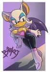  2016 anthro bat big_breasts billybaphomet breasts cleavage clothed clothing female mammal rouge_the_bat solo sonic_(series) 