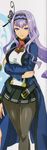  blazblue kajun_faycott large_breasts long_hair purple_eyes purple_hair skirt tagme 