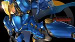  armor artist_name black_background black_hair brown_eyes character_name dark_skin dutch_angle full_armor gauntlets glint highres lens_flare logo looking_at_viewer one_eye_covered outstretched_arm overwatch parted_lips pharah_(overwatch) power_armor red_lips solo sunkilow visor wallpaper 