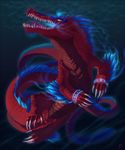  feral hornedfreak leviathan magic male open_mouth red_scales scales sharp_teeth simple_background solo teeth 