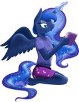  2016 alpha_channel anthro book equine female friendship_is_magic horn mammal my_little_pony princess_luna_(mlp) reading solo theshadowstone winged_unicorn wings 