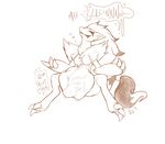  abdominal_bulge breasts ceres claws cownugget duo eyes_closed featureless_breasts feet_first female female_pred monochrome neck_bulge nintendo nude oral_vore pok&eacute;mon rai sitting solo_focus sound_effects spread_legs spreading swallowing video_games vore zoroark 