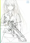  absurdres acog fuyuno_haruaki gun highres long_hair masada_acr panties rifle scope sketch solo techno_fuyuno trigger_discipline underwear weapon 