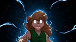  ambiguous_gender anthro black_background brown_fur brown_hair canine claws clothed clothing digital_drawing_(artwork) digital_media_(artwork) digitally_enhanced fingerless_gloves fully_clothed fur gloves hair jacket keidran lightning long_hair mammal natani open_mouth simple_background solo tom_fischbach tongue twokinds wallpaper wolf 