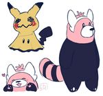  2016 bear disguise fairy ghost happy kiteruguma looking_away mammal mimikkyu nintendo panda pawpads pok&eacute;mon smash-chu_(artist) spirit video_games 