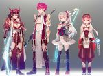  breasts cleavage fire_emblem fire_emblem_if fuujin_yumi genderswap genderswap_(ftm) genderswap_(mtf) gloves helm helmet hinoka_(fire_emblem_if) large_breasts long_hair medium_breasts miyuki_ruria multiple_boys multiple_girls polearm raijintou_(sword) red_hair ryouma_(fire_emblem_if) sakura_(fire_emblem_if) short_hair sword takumi_(fire_emblem_if) weapon yumi_(bow) 