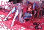  animal_print arms_up artist_name bangs bodysuit breasts brown_eyes brown_hair bubble_blowing bunny_print candy character_name chewing_gum clothes_writing d.va_(overwatch) eclosion facial_mark food full_body gloves gumball gumball_machine gun handgun headphones knees_together_feet_apart knees_up long_hair lying mecha medium_breasts meka_(overwatch) mouth_hold on_back overwatch pilot_suit shade solo sphere swept_bangs transparent very_long_hair watermark weapon whisker_markings white_gloves 