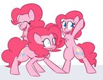  an-tonio blue_eyes earth_pony equine eyes_closed female feral friendship_is_magic group hair horse mammal my_little_pony open_mouth pink_hair pinkie_pie_(mlp) pony simple_background tongue tongue_out white_background 