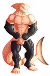  abs anthro arm_warmers bald balls clothing erection fin fin_piercing fish furgonomics furry-specific_piercing hornedfreak humanoid_penis legwear male marine muscular navel nipples partially_retracted_foreskin penis piercing rubber shark sharp_teeth simple_background solo standing teeth thigh_highs uncut veiny_muscles white_background 