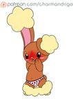  2016 anthro blush buneary camel_toe charmandrigo clothing embarrassed female fur lagomorph mammal nintendo panties pok&eacute;mon pussy rabbit rodent solo underwear video_games 