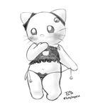  chu clothing feline hello_kitty hello_kitty_(character) lingerie mammal monochrome sanrio 