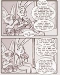  alcohol anthro beer beverage clothed clothing comic dialogue disney female finnick july_hopps_(mistermead) mistermead text zootopia 